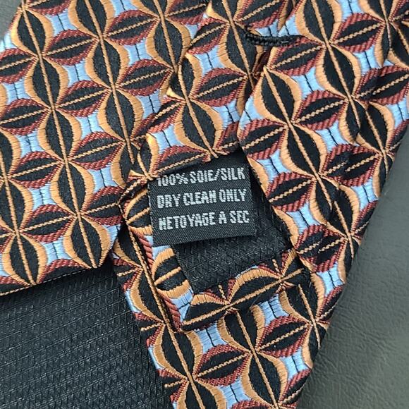 ENRO Men's 100% Silk Necktie Copper Metallic Lot of 2 - Picture 7 of 7